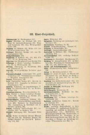 III. Wort-Verzeichniß