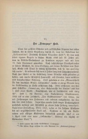 VI. Der "Demagoge" Held.