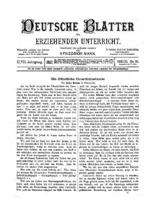 Die öffentliche Unterrichtsstunde