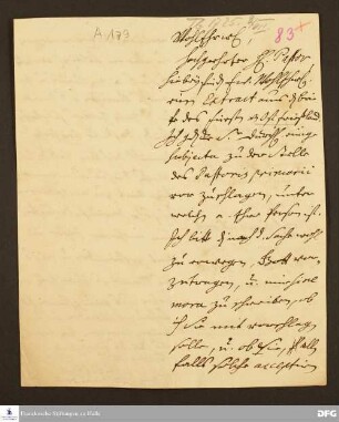 Brief von August Hermann Francke an Andreas Gravenhorst.