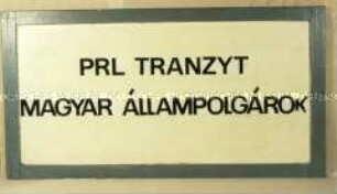 Schild "PRL TRANZYT..."