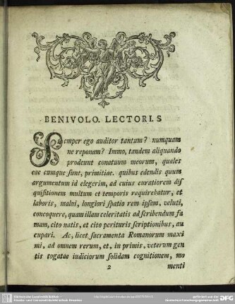 Benivolo. Lectori. S