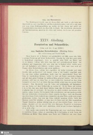 XXXV. Abtheilung. Formtorten und Schaustücke