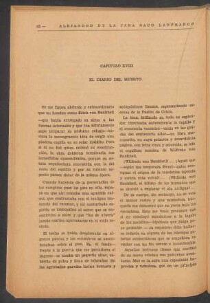 Capítulo XVIII - El diario del muerto