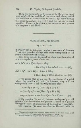 Orthogonal quadrics.