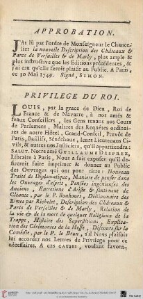 Privilege du Roi