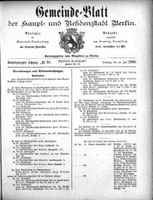 1888,30: No. 30, 22. Juli 1888