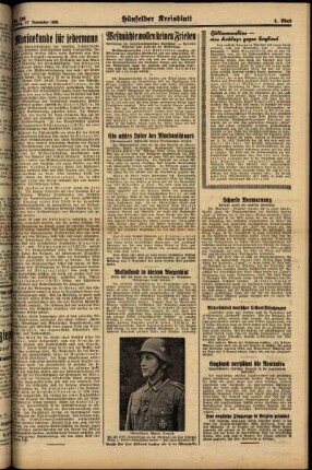 Zweite Ausgabe vom Freitag, den 17. November 1939.