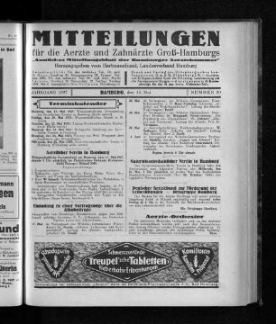 Jahrgang 1927, Hamburg, den 15. Mai, Nummer 20