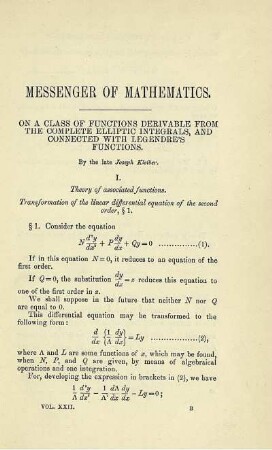 MESSENGER OF MATHEMATICS.