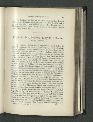 Tripolitanien, Italiens jüngste Kolonie.