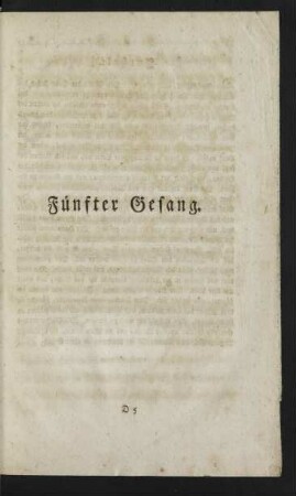 Fünfter Gesang