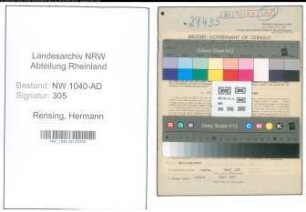 Entnazifizierung Hermann Rensing , geb. 12.09.1901 (Angestellter)