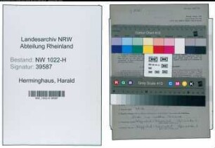 Entnazifizierung Harald Herminghaus , geb. 20.04.1921 (Krankenpfleger)