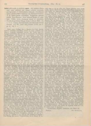 445-446 [Rezension] Otto, Jo. Car. Th. Eques de (Ed.), Justini, philosophi et martyris, Opera. Tom. II.: Opera Justini addubitata