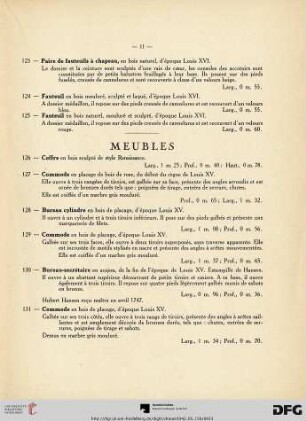 Meubles (Nr. 126-155)