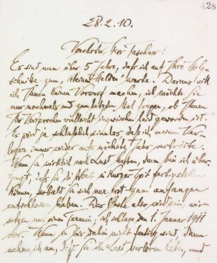 Brief an Ignatius Taschner