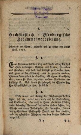 Archiv der medizinischen Polizei und der gemeinnützigen Arzneikunde. 2. 1784