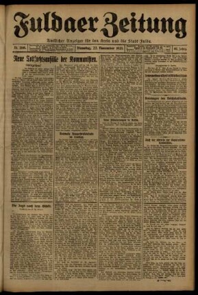 Ausgabe vom Dienstag, den 22. November 1921.
