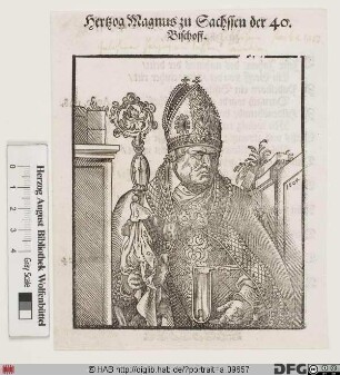 Bildnis Magnus (von Sachsen-Lauenburg), 1424-52 Bischof von Hildesheim