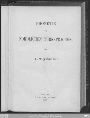 Th. 1: Phonetik der nördlichen Türksprachen
