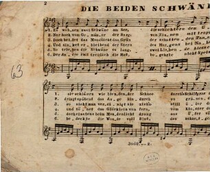 Lieder-Spende : für eine Singstimme mit leichter Guitarre-Begleitung, 2. Die beiden Schwäne