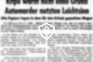 Kripo warnt nicht [Name maskiert] - Automarder nutzen Leichtsinn