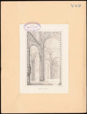 Dom Santa Maria Assunta, Siena: Perspektivische Innenansicht der Bogengänge