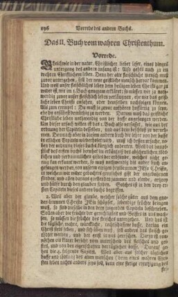 Das II. Buch vom wahren Christenthum. Vorrede