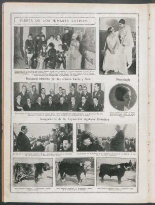 Inauguración de la Exposición Agrícola Ganadera