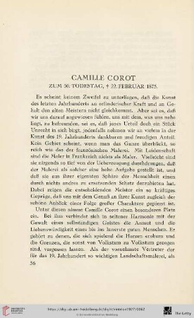 Camille Corot. Zum 50. Todestag, † 22. Februar 1875