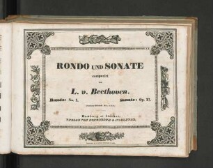 1.1830, 6/7: Rondo und Sonate : Rondo: No. 1. ; Sonate: Op. 27: Pianoforte-Bibliothek
