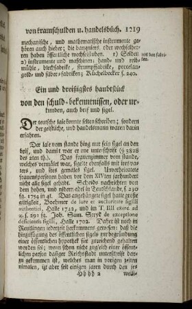 Ein und dreißigstes haubtstück [-] Virzigstes haubtstück