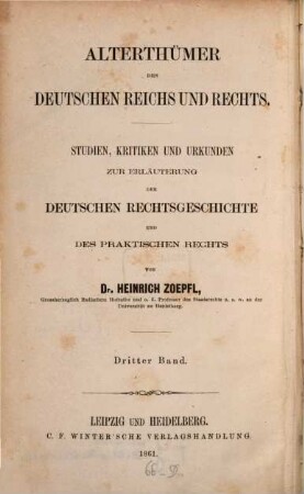 Alterthümer des Deutschen Reichs und Rechts : Studien, Kritiken und Urkunden zur Erläuterung der deutschen Rechtsgeschichte und des praktischen Rechts, 3. Die Rulands-Säule