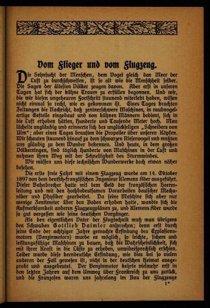 3-7, Vom Flieger und vom Flugzeug