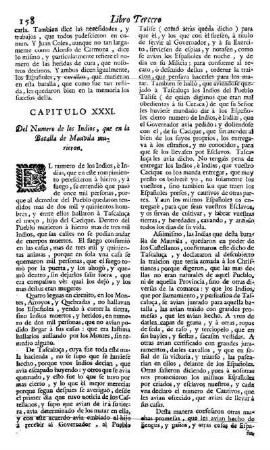 Cap. 31. Del numero de los Indios, que en la Batalla de Mauuila murieron.
