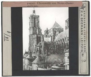 Laon, Kathedrale Notre Dame : Außenansicht von SO, S-QH, Vierungsturm