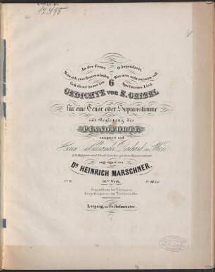 6 Gedichte von E. Geibel : für 1 Tenor oder Sopranstimme mit Begl. d. Pianoforte ; op. 134, 4. Was man nicht antasten soll. - 7 S.