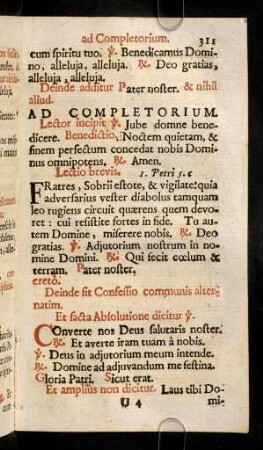 311-313, Ad Completorium.