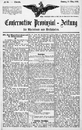 Conservative Provinzial-Zeitung für Rheinland und Westphalen