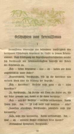 Geschichten von Serenissimus