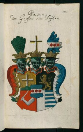117r-117v, 117. Wappen der Grafen von Dyhrn