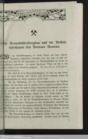 Der Braunkohlenbergbau und die Brikettfabrikation des Bornaer Reviers