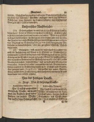 Von der heyligen Tauffe.
