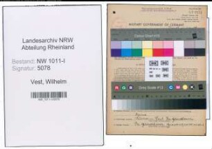 Entnazifizierung Wilhelm Vest , geb. 27.07.1898 (Geschaeftsinhaber)
