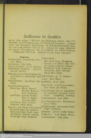 Falkenau in Sachsen