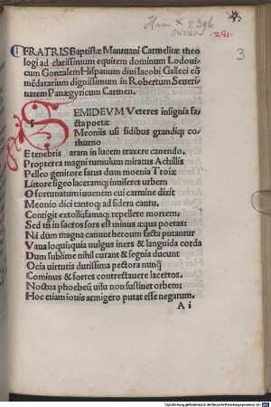 In Robertum Severinatem panegyricum carmen : gewidmet Ludovicus Gonzales