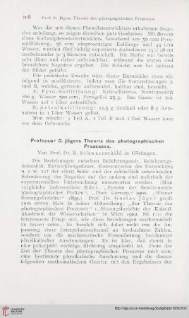 17: Professor G. Jägers Theorie des photographischen Prozesses