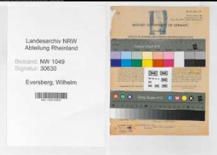 Entnazifizierung Wilhelm Eversberg , geb. 17.03.1898 (Justizangestellter)