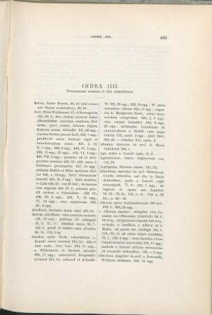 Index .IIII. Personarum nomina et Res notabiliores.